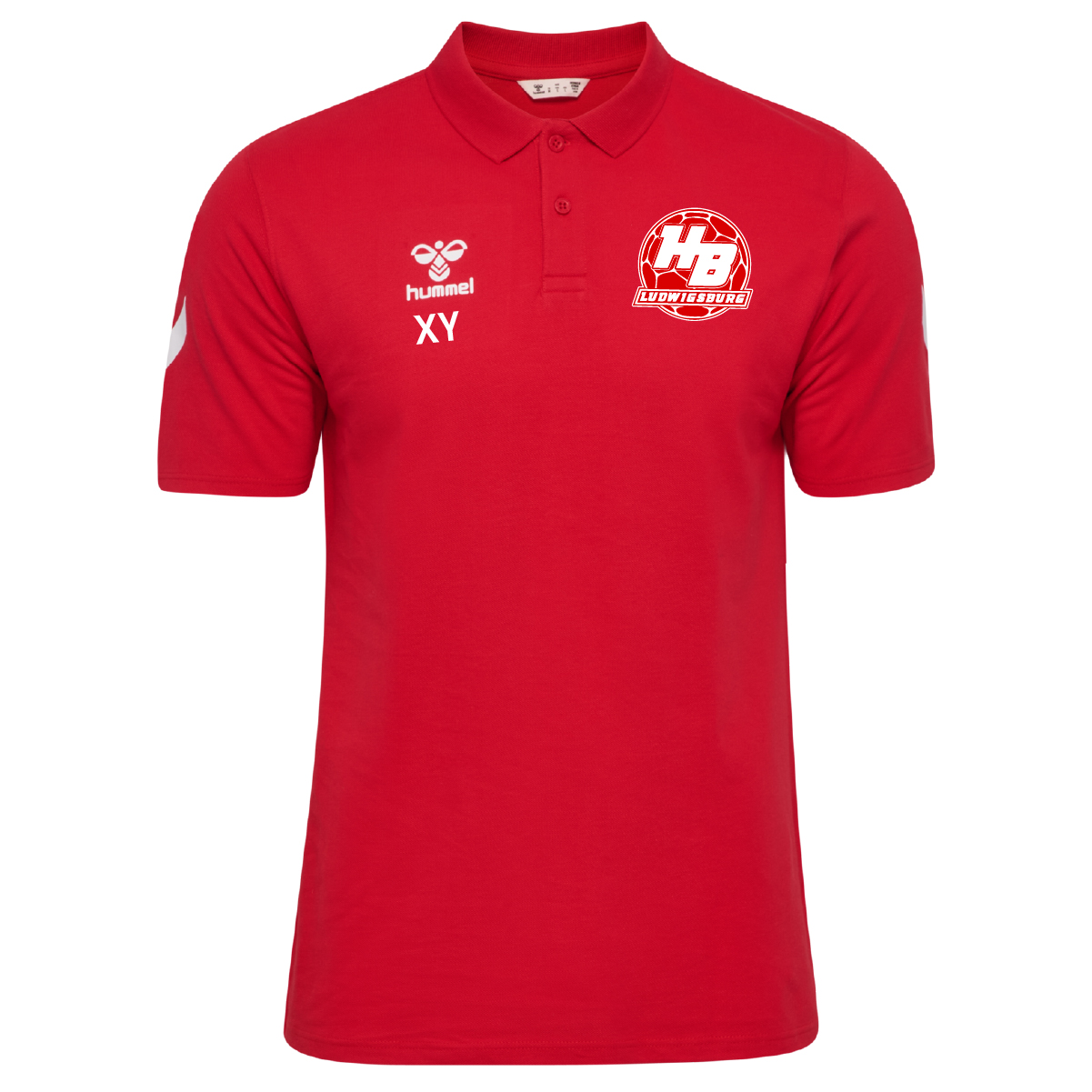 Hummel hmlGO 2.0 CHEVRON  POLO inkl.Wappen und Vereinsname (Initialen optional)