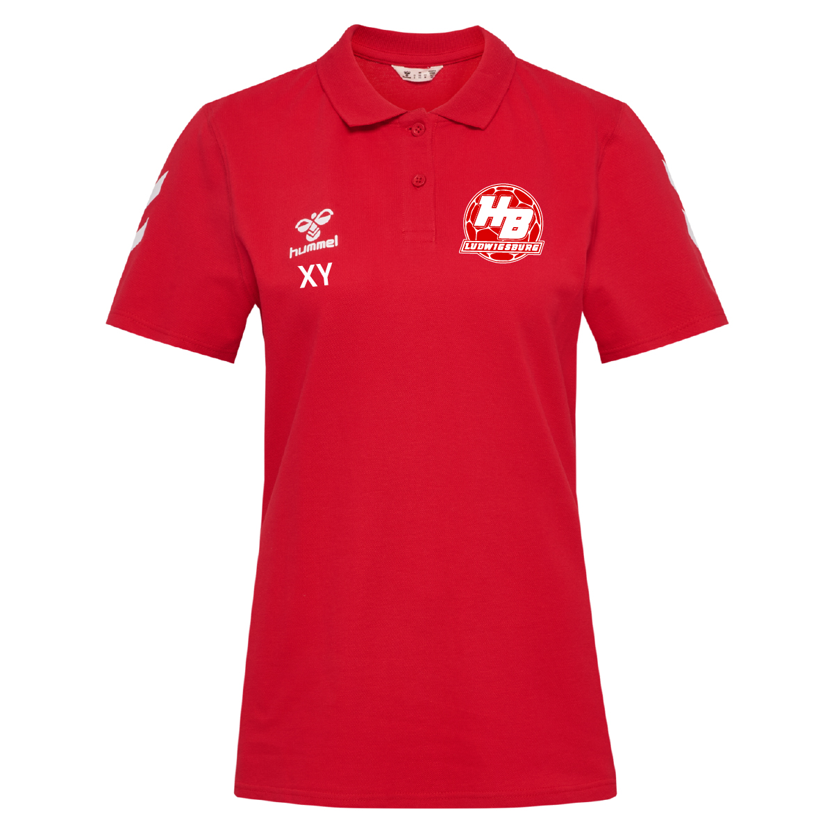 Hummel hmlGO 2.0 CHEVRON POLO WOMAN inkl.Wappen und Vereinsname (Initialen optional)