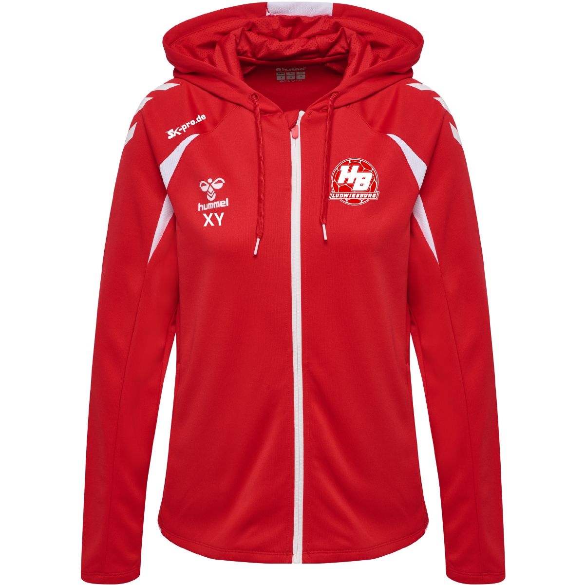 Hummel hmlCORE 2.0 ZIP HOODIE WOMAN inkl.Wappen und Vereinsname (Initialen optional)