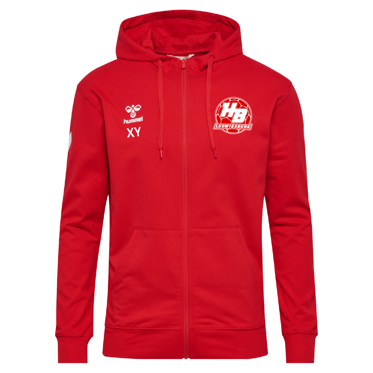 Hummel hmlGO 2.0 CHEVRON ZIP HOODIE inkl.Wappen und Vereinsname (Initialen optional)