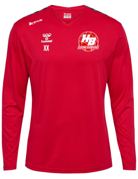 hmlAUTHENTIC PL JERSEY L/S inkl. Wappen (Initialen und Vereinsname optional)