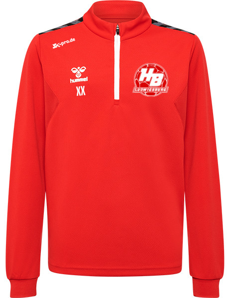 hmlAUTHENTIC HALF ZIP SWEAT inkl. Wappen (Initialen und Vereinsname optional)