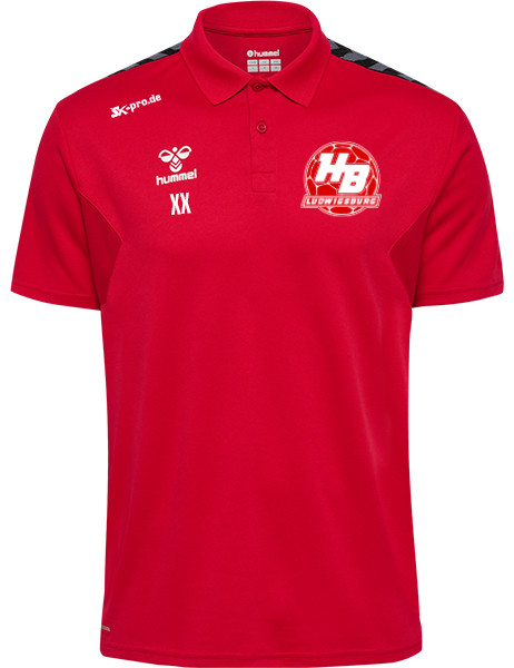 hmlAUTHENTIC FUNCTIONAL POLO inkl. Wappen (Initialen und Vereinsname optional)